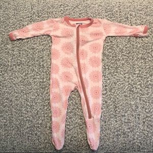 KicKee Pants Baby Footie with Zipper Macaroon Mandala (Pink), 3-6 Months